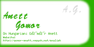 anett gomor business card